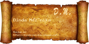 Dinda Mónika névjegykártya